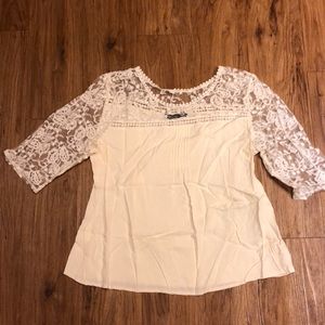 Cream colored shirt- size 10